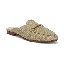 Women's Sam Edelman Linnie Bit Slip On Mules Washed Sage Faux Raffia