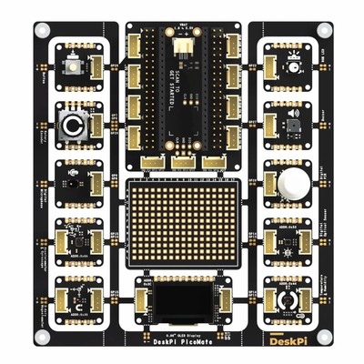 GeeekPi DeskPi PicoMate for Raspberry Pi Pico W Electronics Learning Kit 12 M...