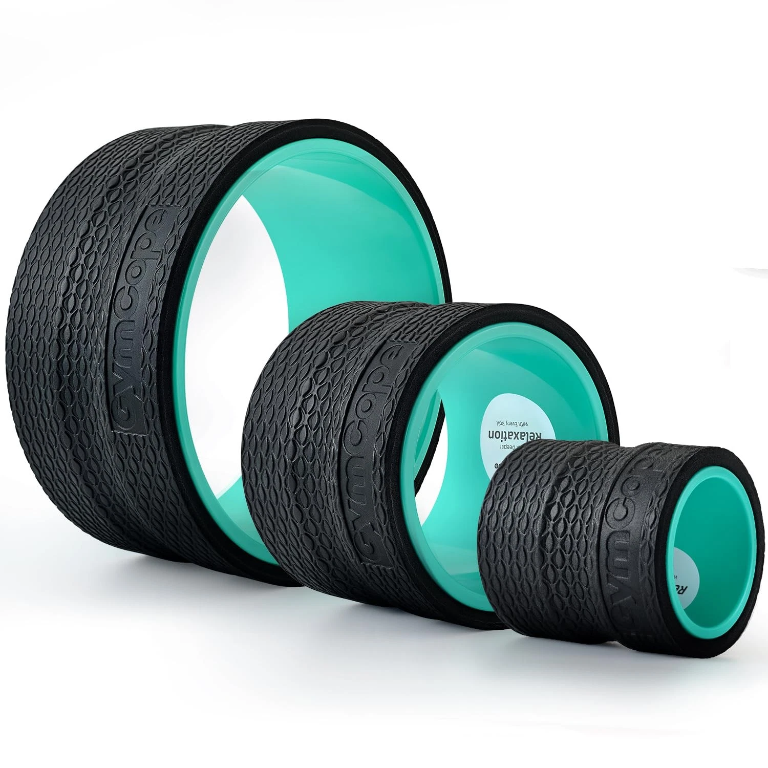 3pack Back Wheel Foam Roller – Targeted Back & Neck Relief, Lumbar Spine Stre...