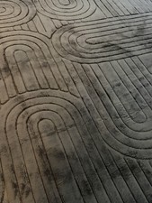 Black Modern Abstract Geometric Area Rug 5 x 8 ft Rectangle for Adults