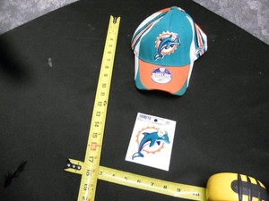 Miami Dolphins Hat Cap Fitted Mens L/XL NFL Football Logo Reebok ++