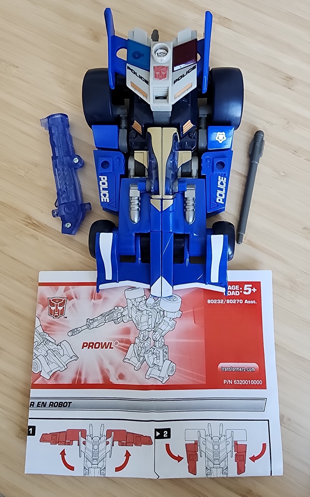 PROWL Transformers Energon Action Figure -PRE-OWNED