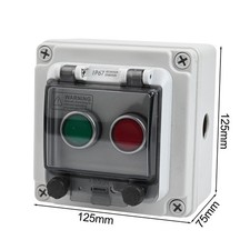 Button Box Self- For Reset Push Button Switch With Cover Outdoor Switch New