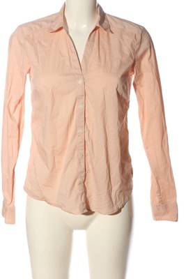 H&M Langarmhemd Damen Hemd Gr. DE 38 nude Casual-Look