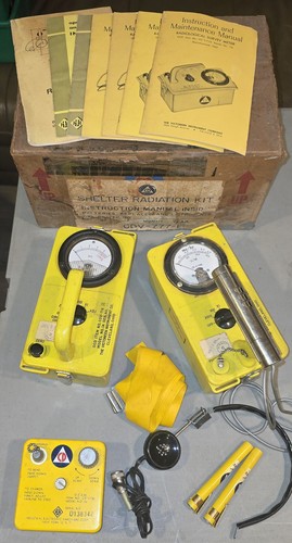 CD V-777 Radiation Detection Kit Cold War Era Civil Defense Complete w/Box Books