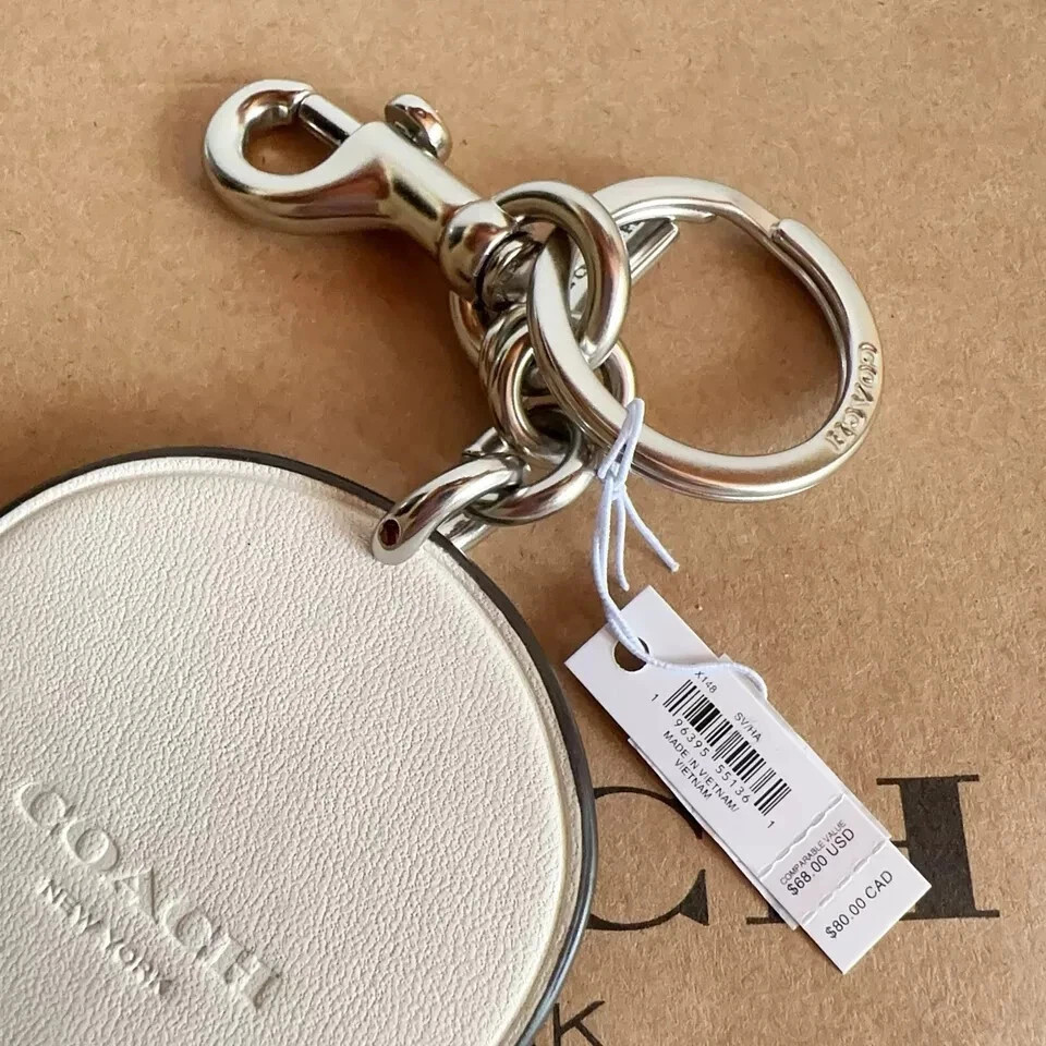 NWT Coach CX148 Leather Halloween Skull Bag Charm Keyring | eBay