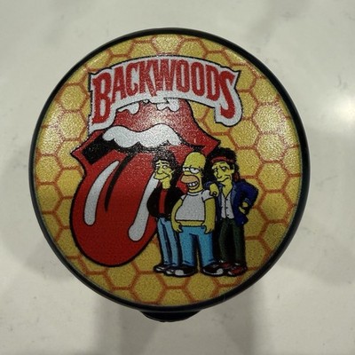 Custom Backwoods LED Car Ashtray   Rolling Stones Tongue & Simpsons Design