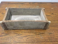 * OLD Handmade Rustic Primitive Farmhouse Decor Vintage Wooden Brick Mold Box