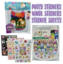 Squishmallows 10-Large Vinyl Stickers, 29-Puffy Stickers 9-Sticker Sheets Set