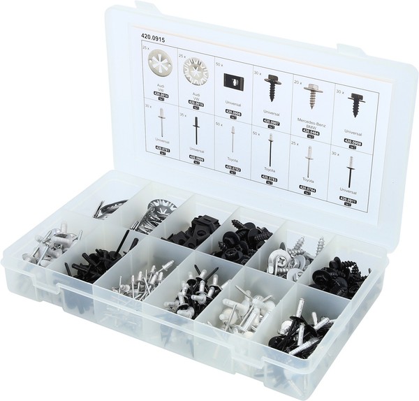 KS Tools 420.0915 Befestigungs-Clip-Satz - Schnellverschluss, 400-Tlg-image