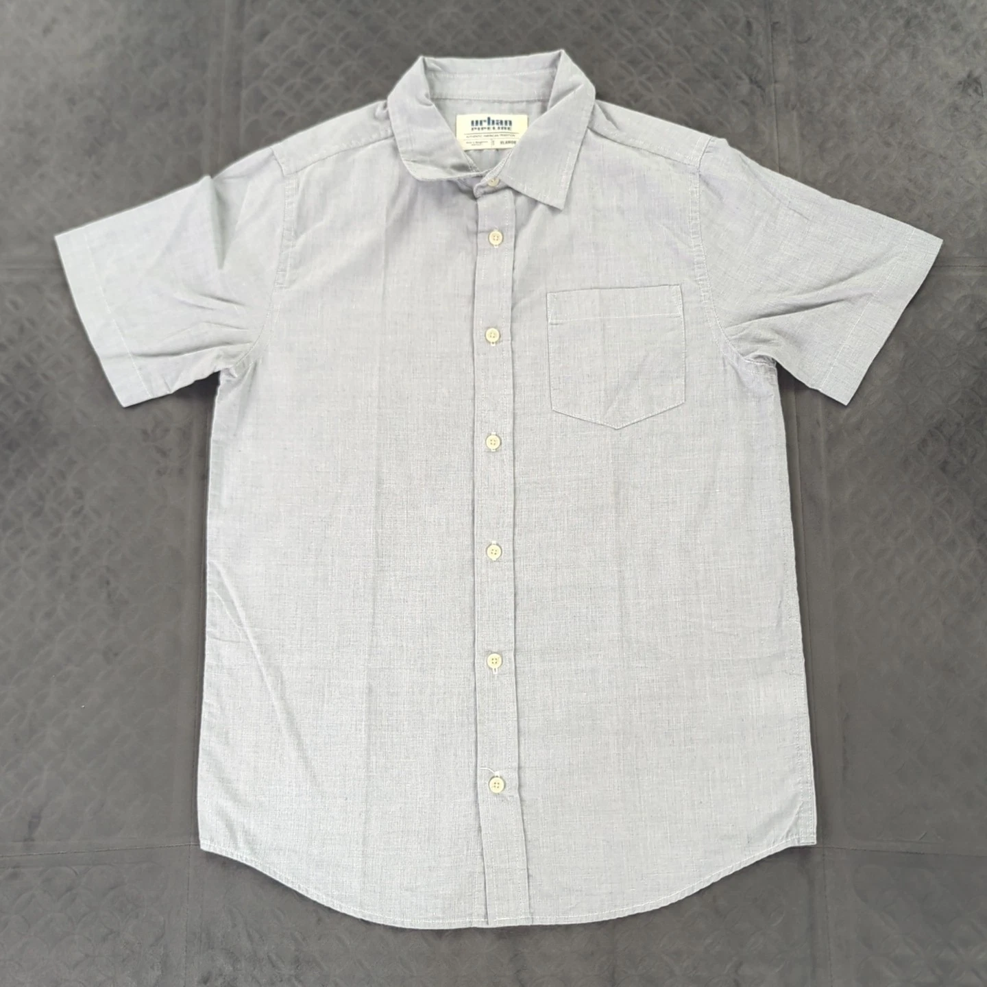 Urban Pipline Shirt Button Up Pocket Short Sleeve Boys Youth XL