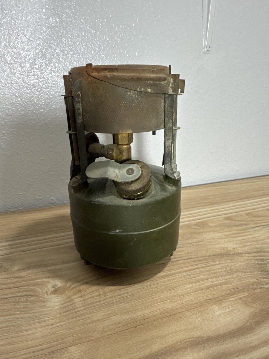 Vintage Korean War US Army M-1950 Gasoline Stove One Burner W TM