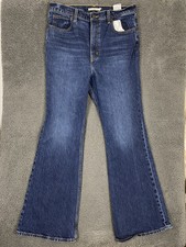 Levis 70s High Flare Women  s Jean Premium Denim Pants Medium Wash Blue Sz 32x32