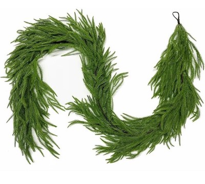 9FT Christmas Garlands Norfolk Pine Garland Real Touch Artificial Faux Greenery