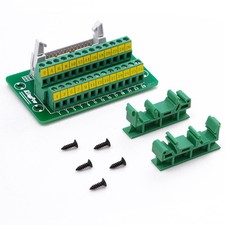 IDC26 2x13 Pin Male Header Breakout Board, C45 DIN Rail Mount, Terminal Block