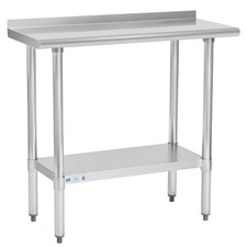 Hally Stainless Steel Table For Prep Work 18 X 36 Inches Nsf Commercial He...