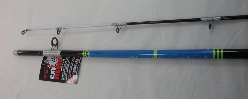 B n M SCATC70 银猫铸造杆 7 英尺 2 件 中号 ActionGlow Tip Cord 握把 — 第 2/4 张图片