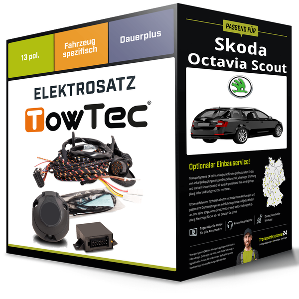 Elektrosatz 13-Pol Spezifisch für Peugeot 207 Break SW (Kombi) 02.2007-12.2013-image