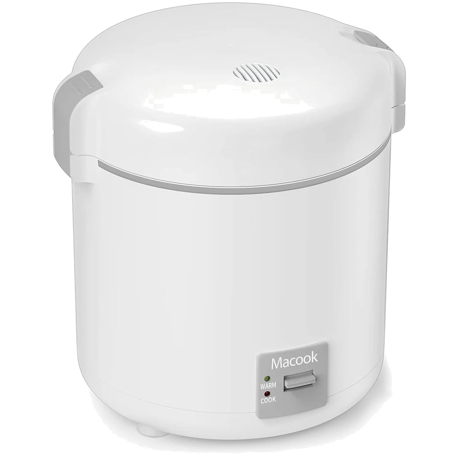 Mini Travel Rice Cooker, 3 Cups, Nonstick Pot, White