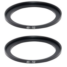  2 Pcs 49-52MM Step-Up Ring Adapter, 49mm to 52mm Step Up Filter