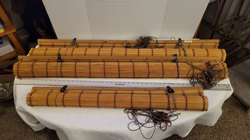 Matching Set of 3 Woven Bamboo Blinds