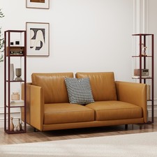 Modern Floor Lamp with Shelves, RGB LED Standing Lamp with Remote