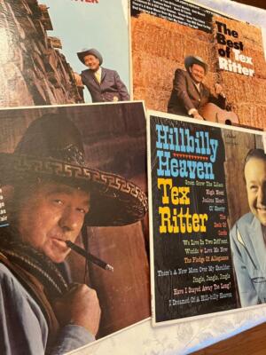 3 Tex Ritter Lot w/Extra Record/Vinyl All NM- Best Of, Friendly Voice,Hillbilly