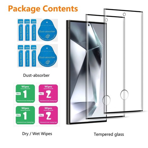 2/4/6X Full Tempered Glass Screen Protector For Samsung Galaxy S24+/S24/Ultra 5G - Picture 2 of 33