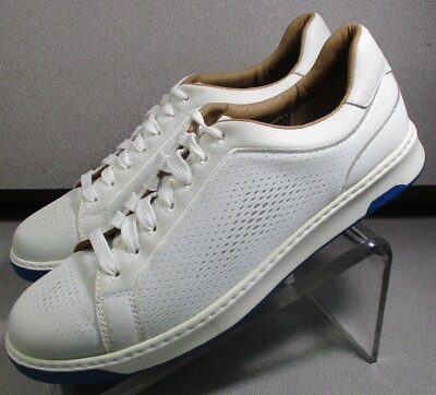 258518 MS50 DAXTON MEN SHOE 8.5 M WHITE KNIT SNEAKER BY JOHNSTON & MURPHY