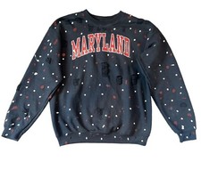 Gildan Youth Girls Custom Distressed Splatter Maryland Sweatshirt XL 16 