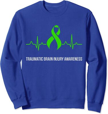 Traumatic Brain Injury Survivor Heartbeat Tbi Warrior Unisex Crewneck Sweatshirt