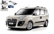 BARRE PORTATUTTO ALLUMINIO FIAT DOBLO' MAXI ANNO 2014 CON RAILS CON SERRATURE