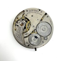 Antique 1908 Waltham Pocket Watch Movement Grade 610 Model 1908 16s 7j