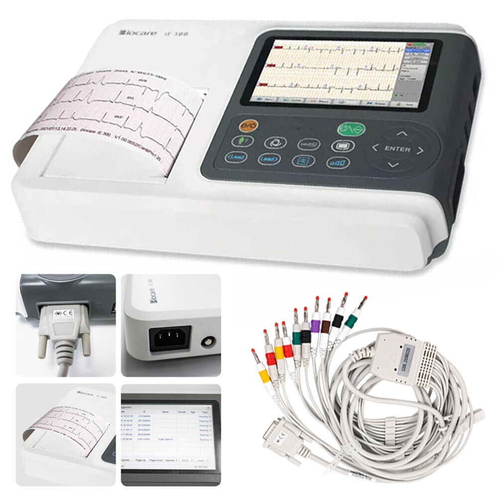 12 Lead ECG/EKG Machine w Interpretation Electrocardiograph Auto-analysed  Result