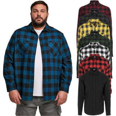 Urban Classics Checked Flannel Shirt Lumberjack Plaid Men -5XL