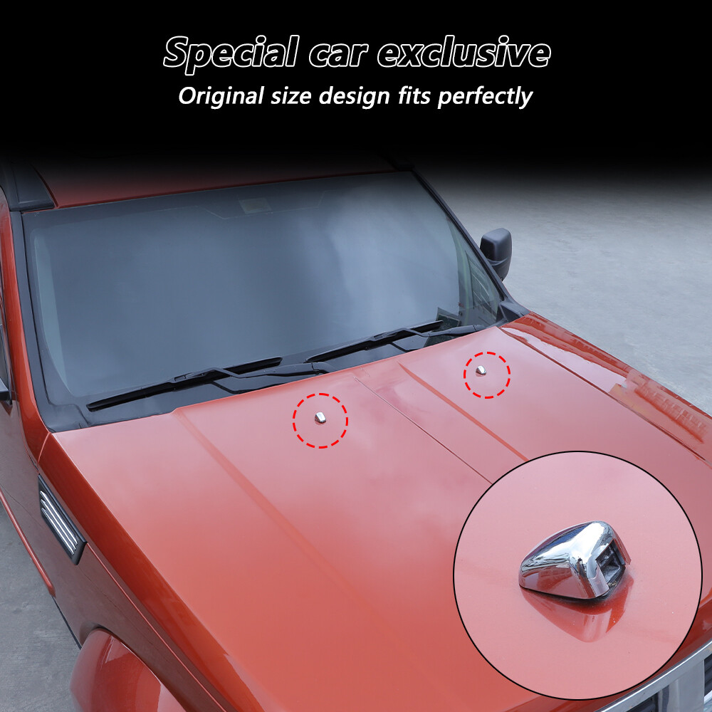 Chrome Front Wiper Nozzle Spray Cover Trim For 200712 Dodge Nitro