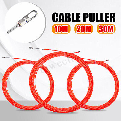 ∅5mm 10M/20M/30M PRO Cable Push Puller Rodder Reel Conduit Snake Fish Tape Wire 