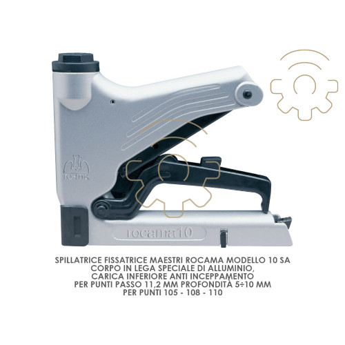 Engrapadora Fijadora Maestri Rocama Mod 10 SA Paso Puntos 11,2 Mm Prof 5 ÷ 10