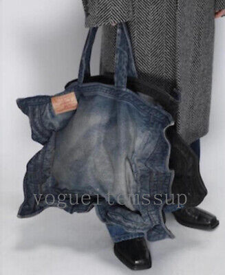 Men women denim steel wire Y/project tote-bag large capacity Men women denim steel wire Y/project tote-bag large capacity