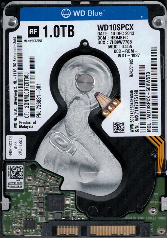 WD10SPCX-60HWST0 DCM: HBVJBHC WX71A Western Digital 1TB | eBay