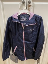 NWT ZeroXposur Lightweight Hooded Jacket/Coat Navy Blue Girl's Size Youth L 14