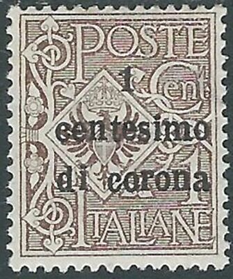 1919 TRENTO E TRIESTE EAGLE 1 CENT MH * - RB42