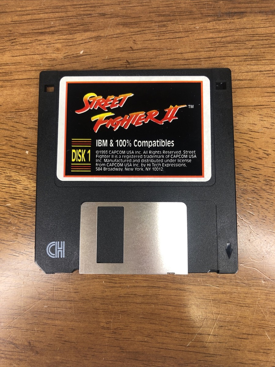 Vintage Street Fighter 2 II PC IBM 3.5