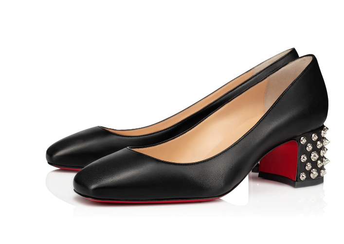 Christian Louboutin Donna Stud Spikes 55 Black Pump Heels