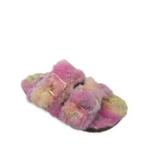 Wonder Nation Girl's Two-Buckle Faux Fur Fottbed Slipper SZ 2-3