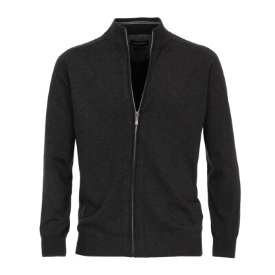 CasaModa Strickjacke anthrazit Stehkragen Übergröße 2XL 3XL 4XL 5XL 6XL NEU