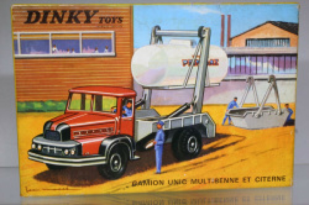ミニカー DINKY No.805 CAMION UNIC MULTIBENNE DINKY TOYS 805 - Coffret Unic Izoard multibenne