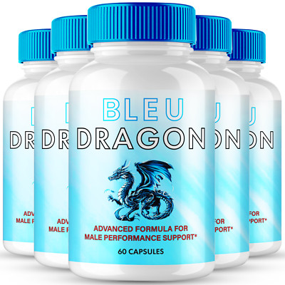 (5 Pack) Bleu Dragon Male Health Pills to Boost Stamina and Energy Levels