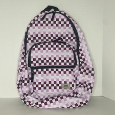 Vans Motivee 3-B Pink Checkerboard Laptop School Backpack Brand New