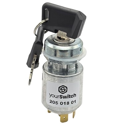 205 018 01 Zündschalter 12V mit Schlüssel Set 014644 für Deutz 044115124, Delphi